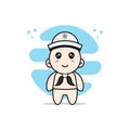 Cute baby character wearing sailor costume