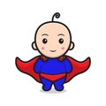 cute baby character wearing superheroes costume Royalty Free Stock Photo