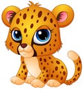 Cute baby cheetah cartoon Royalty Free Stock Photo