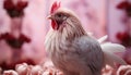 Cute baby chicken on a farm, looking at camera generated by AI Royalty Free Stock Photo