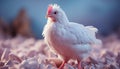 Cute baby chicken in the farm, looking at camera generated by AI Royalty Free Stock Photo