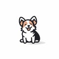 Cute Baby Corgi Dog Logo For Dog Breeds Illustrations