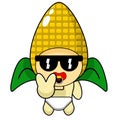 Cute baby corn mascot