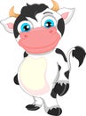 Cute baby cow cartoon Royalty Free Stock Photo