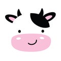 Cute Cow Face Vector Illustration Royalty Free Stock Photo