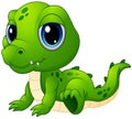 Cute baby crocodile cartoon Royalty Free Stock Photo