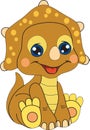 Cute baby dinosaur cartoon