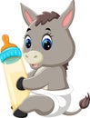 Cute baby donkey cartoon Royalty Free Stock Photo