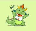 Cute baby dragon animated character for various design