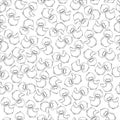 Cute baby duck in black and white seamless pattern. Coloring paper, page, book