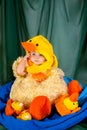 Cute Baby In Duck Costume Royalty Free Stock Photo