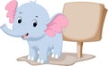 Cute baby elephant cartoon Royalty Free Stock Photo