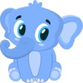 Cute Baby Elephant Cartoon Character Royalty Free Stock Photo