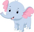 Cute baby elephant cartoon Royalty Free Stock Photo