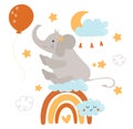 cute baby elephant concept Royalty Free Stock Photo