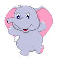 Cute baby elephant dance Royalty Free Stock Photo