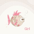Cute baby fish girl