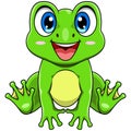 Cute baby frog cartoon sitting Royalty Free Stock Photo