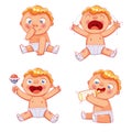 Cute Baby. Funny cartoon colorful character