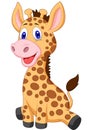 Cute baby giraffe cartoon