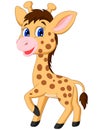 Cute baby giraffe cartoon