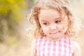 Cute baby girl outdoors Royalty Free Stock Photo