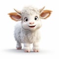 Cute 3d Cartoon Child Goat In Dreamy 8k Resolution Royalty Free Stock Photo