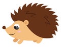 Cute baby hedgehog, illustration, vector