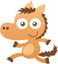 Cute baby horse smiling and running Royalty Free Stock Photo