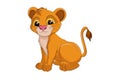 A cute baby jungle lion design animal cartoon