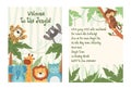 Cute baby jungle party invitation template