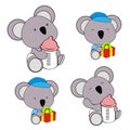 Cute baby koala cartoon feeding bottle collection