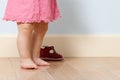Cute baby legs in room Royalty Free Stock Photo