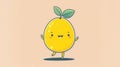 Cute baby lemon chibi picture. Cartoon funny drawn characters