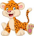 Cute baby leopard cartoon Royalty Free Stock Photo