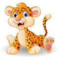 Cute baby leopard cartoon Royalty Free Stock Photo