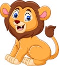 Cute baby lion cartoon Royalty Free Stock Photo