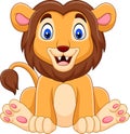 Cute baby lion cartoon Royalty Free Stock Photo