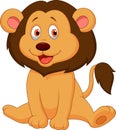 Cute baby lion cartoon Royalty Free Stock Photo