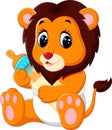 Cute baby lion cartoon