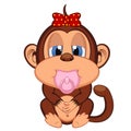 Cute Baby monkey Cartoon Royalty Free Stock Photo