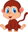 Cute baby monkey cartoon