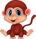 Cute baby monkey cartoon