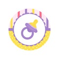 Cute Baby Nipple icon in flat style.