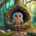 Cute baby owl Royalty Free Stock Photo