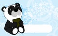 Cute baby panda bear book background