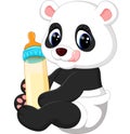 Cute baby panda cartoon Royalty Free Stock Photo