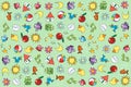 Cute Baby Pattern. Light green version. Seamless pattern. Royalty Free Stock Photo