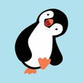 Cute  baby Penguin cartoon vector Royalty Free Stock Photo
