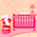 Cute baby pink room